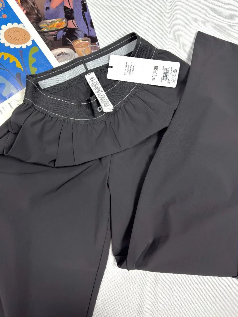 ALO Yoga🤩Suit Up Trouser Dark Grey (Regular) 🥨NWT Wide Leg 30” Inseam